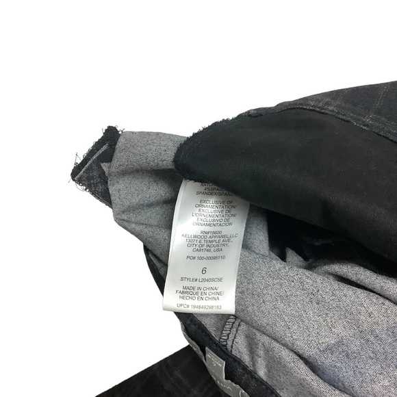 Wit And Wisdom Plaid Checkered Cropped Pant Size 6 Office Career - Picture 6 of 7